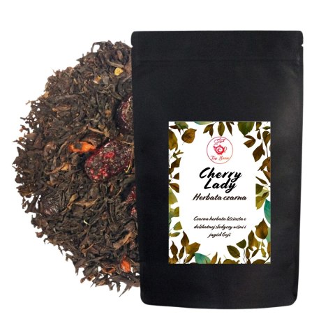 Herbata Czarna Liściasta "Cherry Lady"50g o aromacie wiśni i jagód Goji.