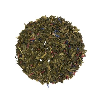 Herbata Zielona Liściasta Sencha "Kwiat Granatu" 100g z granatem