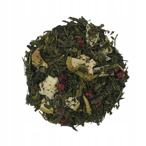 Herbata Zielona Liściasta Sencha "Letni Sad" 50g z jabłkiem i porzeczkami