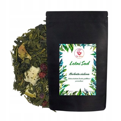 Herbata Zielona Liściasta Sencha "Letni Sad" 50g z jabłkiem i porzeczkami
