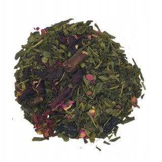 Herbata Zielona Liściasta Sencha "Winny Ogród" 100g z winogronem,hibiskusem