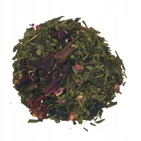 Herbata Zielona Liściasta Sencha "Winny Ogród" 100g z winogronem,hibiskusem